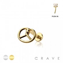 PRETZEL TOP THREADLESS (PUSH IN) 316L SURGICAL STEEL LABRET SET